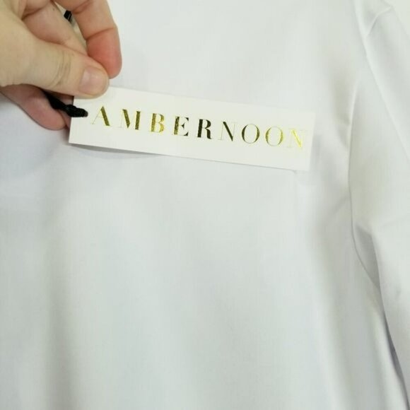 Ambernoon Womens Long-Sleeve White Top With UV Protection Size L Made In USA - Picture 5 of 12